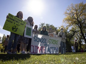 Fridays For Future Regina hosted a climate strike on the grounds of the Saskatchewan Legislative Building on Sept. 24, 2021.