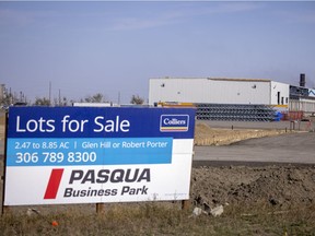 Construction continues on the Pasqua Business Park, which is a new industrial zone being developed by Siemens Transportation Group Inc.