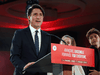 Liberal Party Leader Justin Trudeau delivers his victory speech at election headquarters in Montreal, on September 20, 2021.