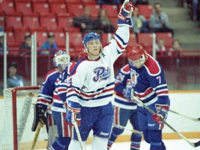 Regina Pats all-time games-played leader Frank Kovacs, shown in 1990, had a chance to coach 16-year-old phenom Connor Bedard during Tuesday's Blue and White intra-squad game.