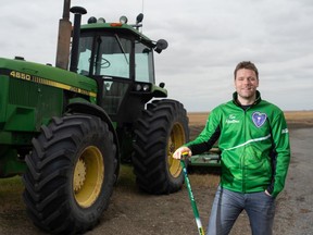 Kirk Muyres, a Saskatchewan curling champion, is involved in an initiative that supports mental health in agriculture.