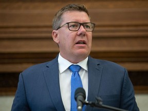 Saskatchewan Premier Scott Moe and his government supported, but did not mandate, the Saskatchewan Roughriders' decision to require all spectators to be doubly vaccinated or show proof of a negative COVID-19 test.