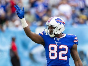 Duke Williams, shown with the NFL's Buffalo Bills in 2019, will soon become a key component of the Saskatchewan Roughriders' receiving corps.