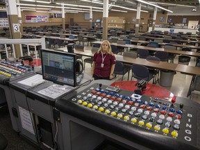 Patsy Warren, president of Amalgamated Charities, stands inside Centennial Bingo on Oct. 6, 2021.