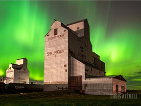Chris Attrell took this photo of the northern lights in Shaunavon at midnight on Oct. 12, 2021. The northern lights were especially bright that night thanks to favourable conditions.