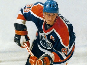 Feb. 25 1984. Edmonton Oilers captain Wayne Gretzky skates up the ice at the Maple Leafs Gardens on Feb. 25, 1984. The Oilers went on to win their first Stanley Cup Championship on May 19, 1984. Edmonton Sun/QMI Agency ORG XMIT: gretz140 ORG XMIT: POS1609280822328683