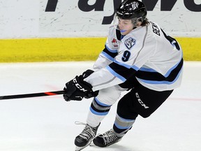 Zachary Benson, shown in this file photo, had two goals for the Winnipeg Ice in Wednesday's 5-2 victory over the visiting Regina Pats.