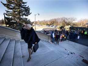 Now Independent MLA Nadine Wilson cheered by protestors at the legislature last fall clearly gained a following in the anti-vaccine/restrictions crowd.