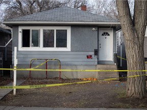 This file photo shows the scene on the 1200 block of Rae Street in Regina at which a 16-year-old girl was found dead on Nov. 1, 2021.