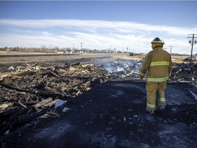 Crews from the Rouleau and District Fire Department were on the scene of their towns grain elevator burned to the ground on Friday, November 5, 2021 in Rouleau. The grain elevator was made famous by the tv show Corner Gas and had the towns name of Dog River on the side prior to burning.