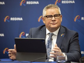 City Manager Chris Holden speaks about the City of Regina proposed 2022 General and Utility Operating and Capital Budget on Tuesday, November 23, 2021.