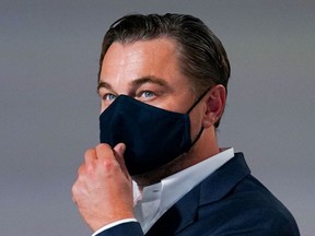 Actor Leonardo DiCaprio participates in the Global Methane Pledge event during the UN Climate Change Conference (COP26) in Glasgow, Scotland, Britain, November 2, 2021.
