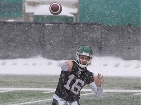 Isaac Harker is to start at quarterback for the Saskatchewan Roughriders on Saturday against the host Hamilton Tiger-Cats.