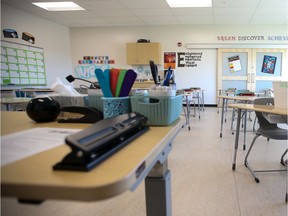 A classroom in Sylvia Fedoruk School in Saskatoon.