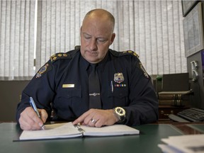 Regina Police Service Chief Evan Bray in his office on December 21.