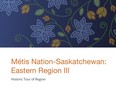 A screen grab of the Métis Nation–Saskatchewan Eastern Region 3 online story map, which offers an interactive history of the area.