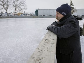 Gary Wilson visits the outdoor skating rink near Imperial School. The rink was the epicentre of winter activity when Wilson was growing up.