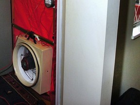 The blower door test is used to check the efficiency of a home.