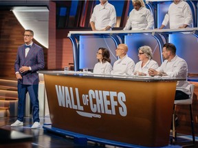 Saskatoon chef Dale MacKay (right) is one of the judges on the second season of Food Network Canada's Wall of Chefs.