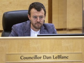 Regina city councillor Dan LeBlanc (Ward 6) at City Hall on Wednesday, August 11, 2021 in Regina.