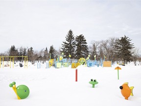 New construction of a playground is being built where the former Regent Par 3 golf course stood.