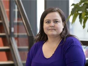 Michelle Riche poses for a portrait on Monday, January 17, 2022 in Regina. She has raised concerns about being able to access a wheelchair and other equipment for her mom who had suffered a stroke.