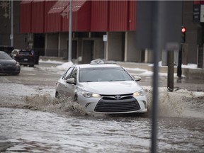 A water main break flooded the intersection of Broad Street and 11th Avenue, resulting in detours and closed roads on Jan. 28, 2022. Repairs are scheduled for Saturday.