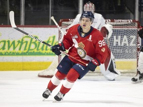 The Regina Pats' Connor Bedard had four goals, including the overtime winner, in Saturday's 7-6 victory over the Moose Jaw Warriors.