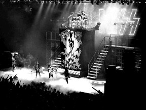 Kiss performs at the Agridome (now Brandt Centre) on Aug. 2, 1977. The facility officially opened the night before with two concerts by Paul Anka.