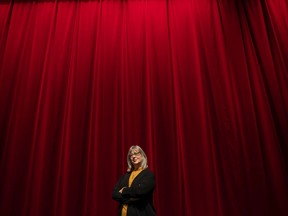 Kathryn Bracht, head of the U of R's theatre department, inside the empty Riddell Theatre on Jan. 10, 2022.