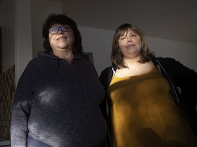 Brenda Krasiun and daughter Paula Krasiun-Winsel in the home that Brenda was eventually able to own through subsidized housing and housing cooperatives on Feb. 2, 2022.
