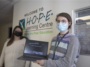 Rebecca Rackow, Director of Advocacy, Research and Public Policy Development and Jay who helped create a CMHA Saskatchewan program that involves starting its own Minecraft and Discord server to host a safe supportive space for people to come together and play Minecraft and get in touch with mental health support workers.