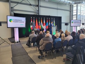 REAL president and CEO Tim Reid announces that the 2022 Canada's Farm Show will be an in-person event. The trade show will take place June 21 to 23. Photo by Mark Melnychuk
