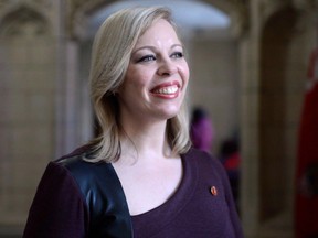 Senator Denise Batters, shown on Feb. 18, 2016, appeared with Conservative MPs today in Ottawa for the first time since they voted to replace Erin O’Toole as the party’s leader.