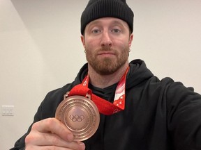 Moose Jaw's Ben Coakwell earned a bronze medal in Canada's four-man bobsleigh at the 2022 Winter Olympics. Photo courtesy Ben Coakwell.