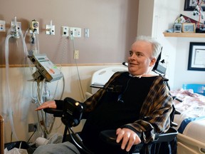 Brad Hornung is shown in his room at the Wascana Rehabilitation Centre in April of 2014.