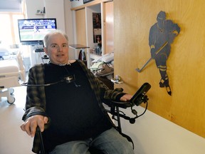 Brad Hornung, shown in 2014 at the Wascana Rehabilitation Centre, died Tuesday after a brief battle with cancer.