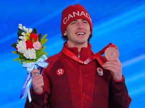 Regina snowboarder Mark McMorris is shown with his third Olympic bronze medal in men's slopestyle.