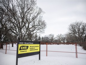 REGINA, SASK : March 7, 2022-- The site of the former CNIB building site sits idle and covered in snow on Monday, March 7, 2022 in Regina. Brandt Properties Ltd., which was meant to be redeveloping the site, has filed a legal action against the Saskatchewan government and the Provincial Capital Commission, with regard to work. KAYLE NEIS / Regina Leader-Post