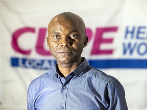 Bashir Jalloh, President of Cupe Local 5430, inside his Regina office on March 14, 2022.
