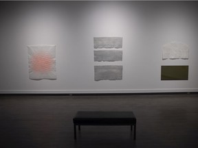 Shown are some of the abstract works of artist Nikki Middlemiss on Monday, March 21, 2022 in Regina.