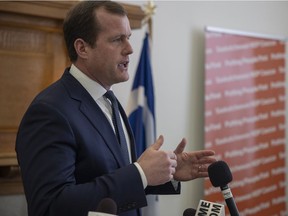 Finance critic Trent Wotherspoon speaks at a press conference in March on the 2022 Saskatchewan Provincial budget at the Saskatchewan Legislative Building.
