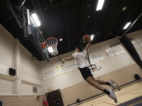 Isaac Simon, shown dunking in practice earlier this week, has helped the Harvest City Reapers soar to new heights.