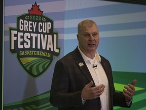 CFL commissioner Randy Ambrosie met with Saskatchewan Roughriders fans Thursday night at Mosaic Stadium.