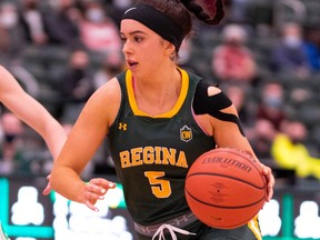 The University of Regina Cougars' Faith Reid, shown in this file photo, has helped her team advance to the Canada West Final Four.