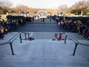 We are a divided province that doesn't always seem to be speaking the same language, as was demonstrated by this protest gathering at the Saskatchewan legislature last fall of pro- and anti-vaccine views.