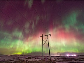 Photo of the Northern Lights on March 30, 2022 by Melville, Saskatchewan photographer Tracy Kerestesh.