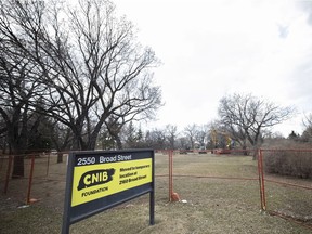 Work is underway to return the former CNIB site into usable park land after a project to rebuild the organization's headquarters along with other office space has been long-delayed, likely never to go ahead. Brandt Properties Ltd., which was meant to be redeveloping the site, has filed a legal action against the Saskatchewan government and the Provincial Capital Commission, with regard to work. The site is shown on Thursday, April 28, 2022 in Regina.