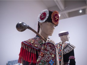 A piece by Barry Ace included in Radical Stitch, showing the collection's nod to traditional regalia alongside more modern beadwork.