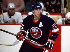 Mike Bossy, shown with the New York Islanders, met a young Shaun Fleming during a personal appearance at a Regina sports-card store in the early 1990s.
